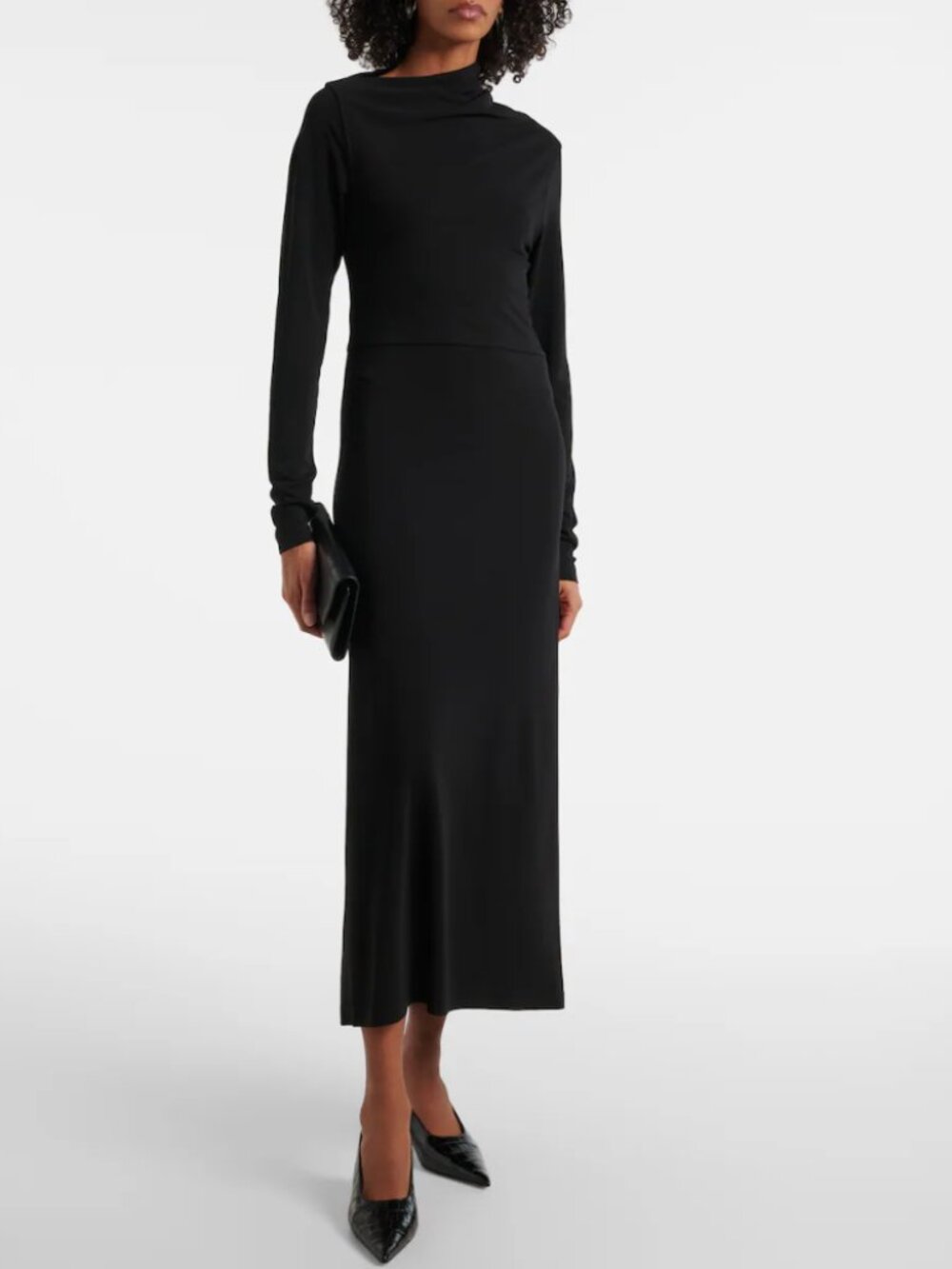TOTEME Draped Jersey Maxi Dress